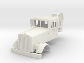 1/64th Early Autocar truck w round fenders in White Natural Versatile Plastic