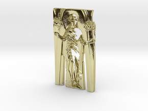 Jesus Christ King of Mankind Death of No Deity 3D  in 18K Yellow Gold