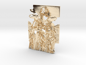 Poseidon god of the Sea Death of No Deity 3D Print in 9K Yellow Gold 