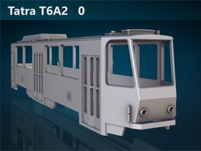 Tatra T6A2 0 Scale [body] in White Natural Versatile Plastic: 1:48