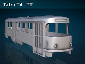Tatra T4 TT [body] in Gray Fine Detail Plastic