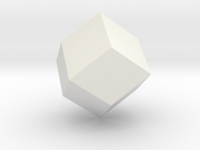 01. Geodesic Cube Pattern 1 - 1in in White Natural Versatile Plastic