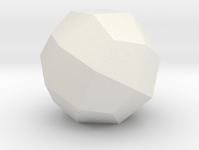 03. Geodesic Cube Pattern 3 - 1in in White Natural Versatile Plastic