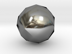 04. Geodesic Cube Pattern 4 - 10mm in Polished Silver