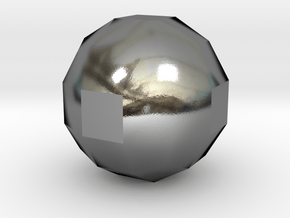 05. Geodesic Cube Pattern 5 - 10mm in Polished Silver