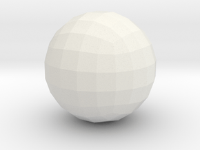 12. Geodesic Cube Pattern 12 - 1in in White Natural Versatile Plastic