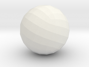 15. Geodesic Cube Pattern 15 - 1in in White Natural Versatile Plastic