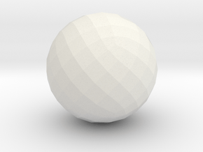 16. Geodesic Cube Pattern 16 - 1in in White Natural Versatile Plastic