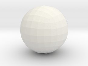 18. Geodesic Cube Pattern 18 - 1in in White Natural Versatile Plastic