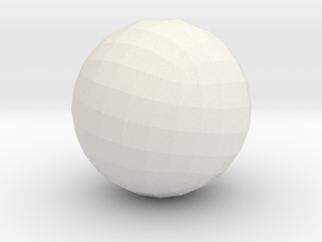 19. Geodesic Cube Pattern 19 - 1in in White Natural Versatile Plastic