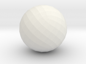 21. Geodesic Cube Pattern 21 - 1in in White Natural Versatile Plastic
