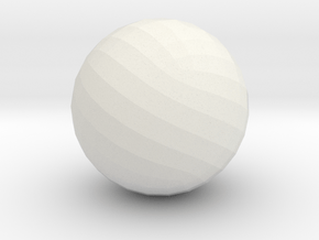 22. Geodesic Cube Pattern 22 - 1in in White Natural Versatile Plastic