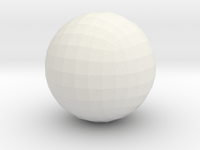 23. Geodesic Cube Pattern 23 - 1in in White Natural Versatile Plastic