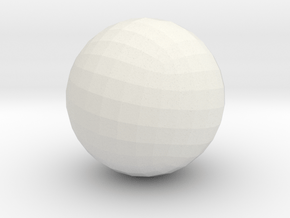 24. Geodesic Cube Pattern 24 - 1in in White Natural Versatile Plastic
