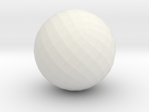 25. Geodesic Cube Pattern 25 - 1in in White Natural Versatile Plastic