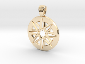 Compass in 9K Yellow Gold 