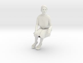 Old lady sitting (N scale figure) in White Natural Versatile Plastic