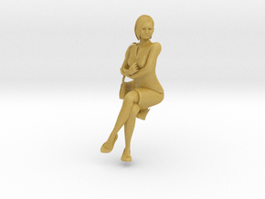 Woman sitting (N scale figure) in Tan Fine Detail Plastic