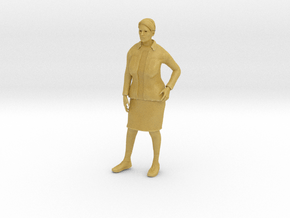 Older lady standing 1 (N scale figure) in Tan Fine Detail Plastic