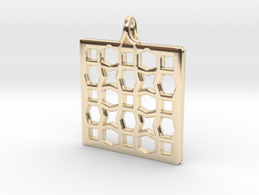 Cobogo grid in 9K Yellow Gold 