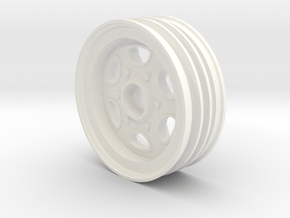 Front Wheel for 2WD RC Buggies like FX10 & Hornet in White Smooth Versatile Plastic