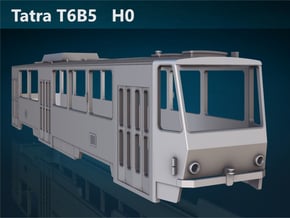 Tatra T6B5 H0 [body] in Gray Fine Detail Plastic