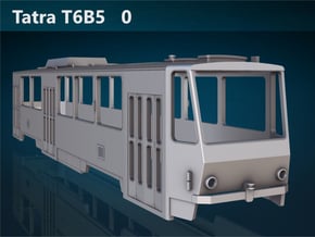 Tatra T6B5 0 Scale [body] in White Natural Versatile Plastic: 1:48