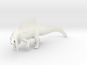 Spinosaurus in White Natural Versatile Plastic: Small