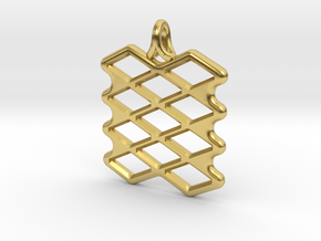 Cobogo grid II in Polished Brass