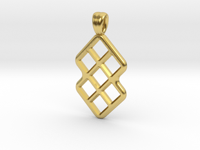 Cobogo grid III in Polished Brass