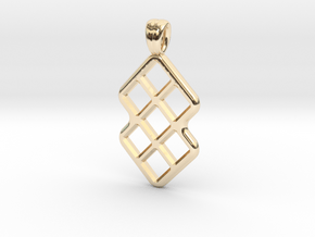 Cobogo grid III in 14k Gold Plated Brass