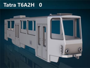 Tatra T6A2H 0 scale [body] in White Natural Versatile Plastic