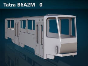 Tatra B6A2M 0 Scale [body] in White Natural Versatile Plastic: 1:48