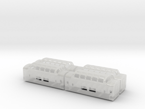 Rokuhan Shorty Observation car - Set of 4 - Zscale in Clear Ultra Fine Detail Plastic