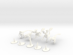 Deinonychus Pack 1:35 in White Smooth Versatile Plastic