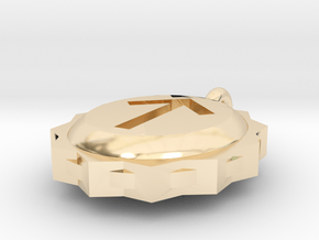 Pendant Rune TIWAZ in 14k Gold Plated Brass
