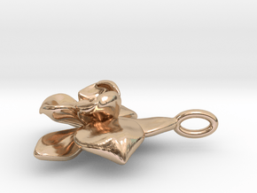 Petite Orchid Pendant in 9K Rose Gold 