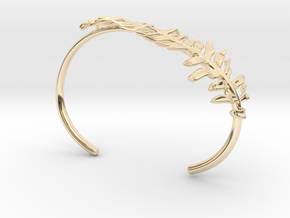 Sword Fern Bracelet in 14k Gold Plated Brass