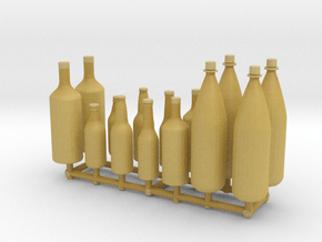 1/24 1/25 Beer bottles for display or diorama in Tan Fine Detail Plastic