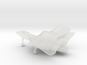 Vought F7U Cutlass (folded wings) in Clear Ultra Fine Detail Plastic: 6mm