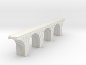 TT Scale Arch Bridge Triple Track 1:120 Scale in White Natural Versatile Plastic