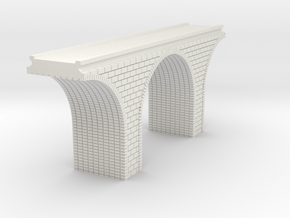 TT Scale Arch Bridge Single Track 1:120 Scale in White Natural Versatile Plastic