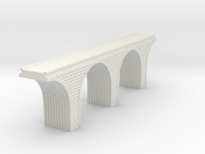 TT Scale Arch Bridge Double Track 1:120 Scale in White Natural Versatile Plastic