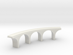 TT Scale Arch Bridge Curve Triple 1:120 Scale in White Natural Versatile Plastic