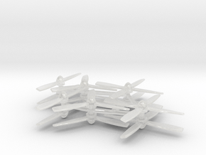 Propellers 20, 24, 28mm in Clear Ultra Fine Detail Plastic: Large