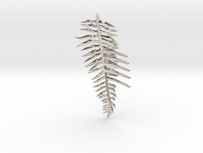 Sword Fern Comb in Rhodium Plated Brass