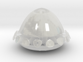 SHADO UFO in Clear Ultra Fine Detail Plastic: 1:400