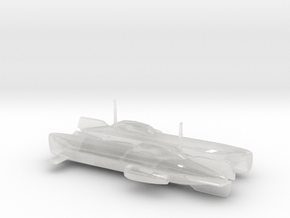 Capitan America Hydra Submarine in Clear Ultra Fine Detail Plastic: 1:160 - N