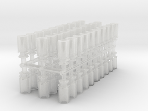 Milk Containers N scale in Clear Ultra Fine Detail Plastic