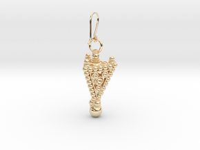 Ancient Power Earring one side in 9K Yellow Gold 